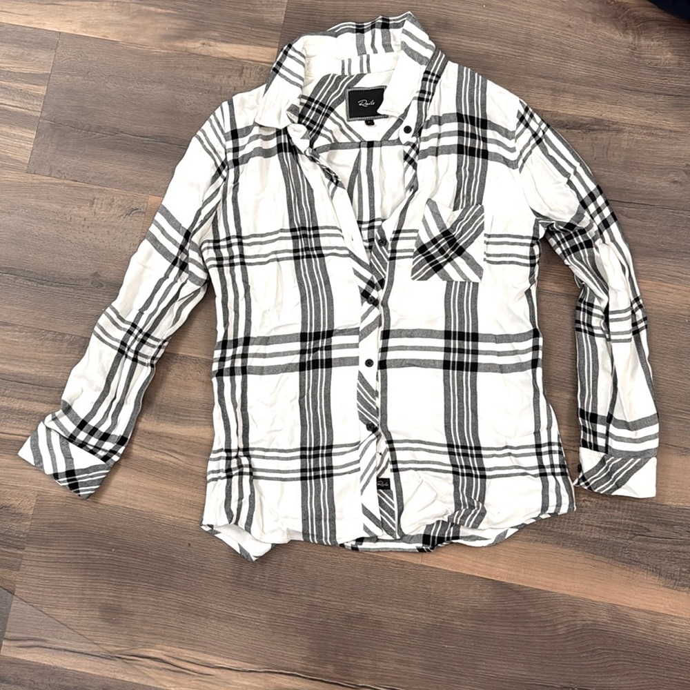 Rails Black and White Plaid Shirt